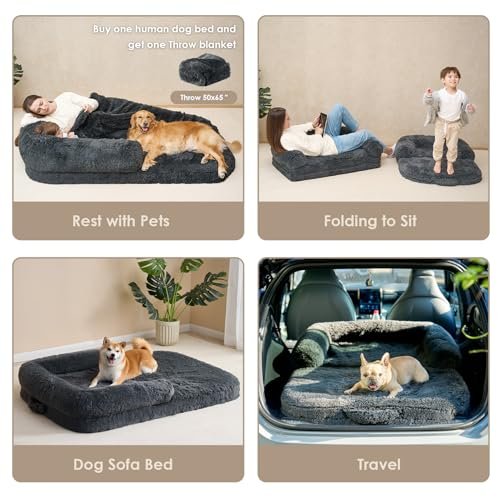 EHEYCIGA Foldable Human Dog Bed - Orthopedic Memory Foam, Waterproof - Image 7