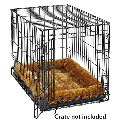 Cozy 18-Inch Cinnamon Pet Bed with Bolster – Fits Small Breeds & Crates - Image 3