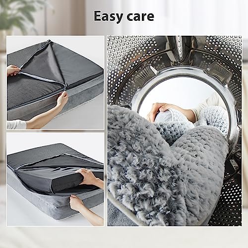 LEXTRO Orthopedic Medium Dog Bed - Cozy Foam Sofa with Washable Cover - Image 5