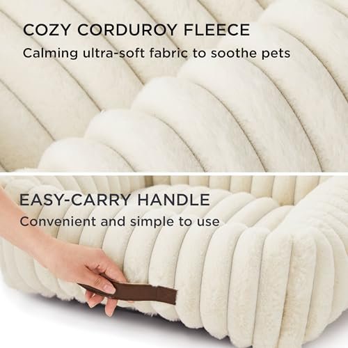 Bedsure Orthopedic Dog Bed for Large Dogs - Washable, Fleece, 36"x27" - Image 3