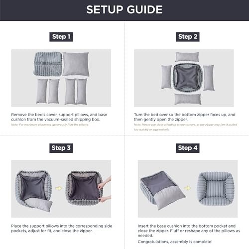 Bedsure Orthopedic Dog Bed for Large Dogs - Washable, Fleece, 36"x27" - Image 5