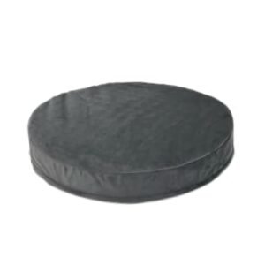 EechicSpace Waterproof Round Dog Bed with Washable Removable Cover & Liner Grey Velvet Orthopedic Foam Pad 36 Inch