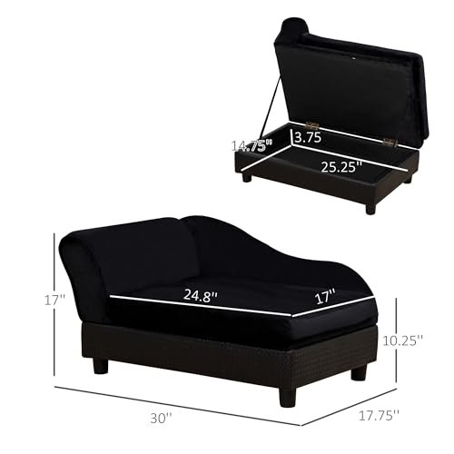 Luxury Dog Couch with Hidden Storage – Soft Foam Pet Sofa for Small Dogs - Image 5
