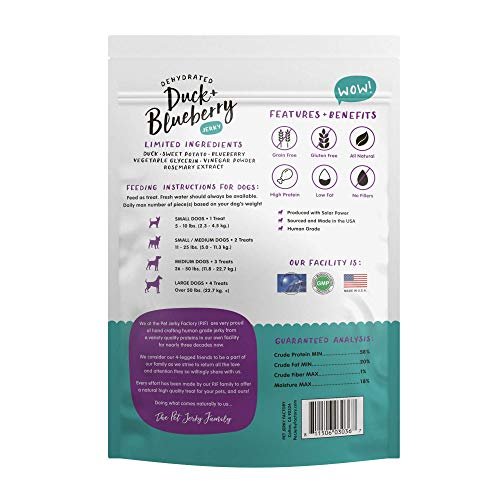 Pet Jerky Factory Duck & Blueberry Dog Treats – Grain-Free, USA Made - Image 2