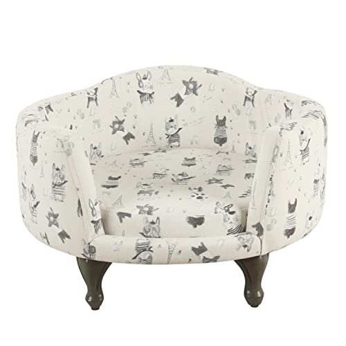 Luxury Upholstered Pet Bed – Stain-Resistant, Curved Design, Medium Size - Image 4