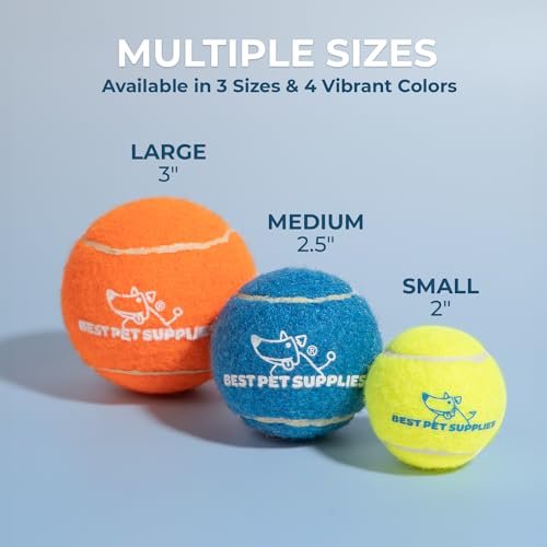 Durable Squeaky Tennis Balls for Dogs - 4-Pack Interactive Fetch Toys - Image 6