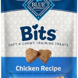 Blue Buffalo Bits Soft Dog Treats for Training, Made With Natural Ingredients & Enhanced with DHA, Chicken Recipe, 19-oz Bag