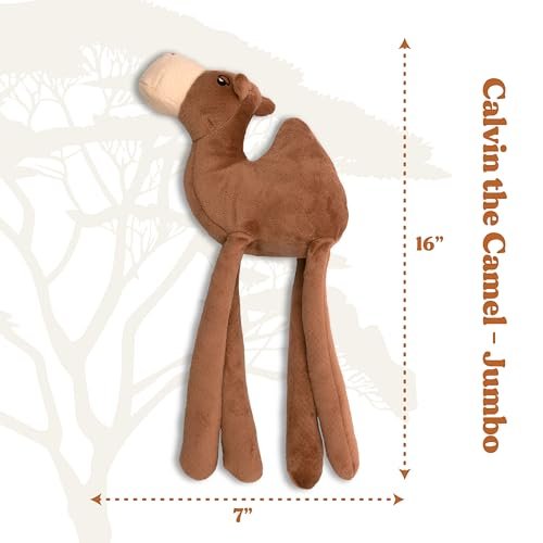 Jumbo Calvin the Camel Dog Toy - Durable, Eco-Friendly & Recycled Plush - Image 4