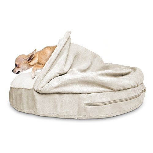 Orthopedic Donut Dog Bed for Small Dogs, Washable Cover, 26-Inch Blue - Image 11
