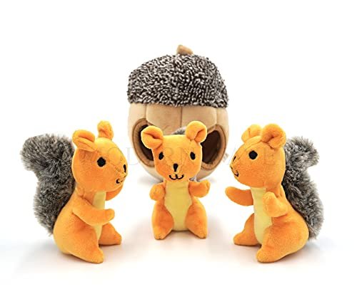 Interactive Squirrel Puzzle Toy for Dogs - Plush, Squeaky & Fun - Image 5