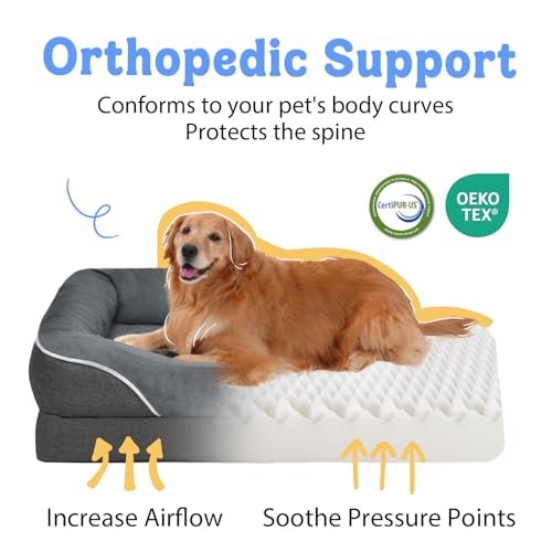 Orthopedic Washable Large Dog Bed - Waterproof, Non-Slip, Bolstered Sofa - Image 2