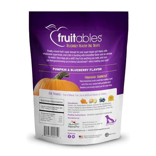 Fruitables Pumpkin & Blueberry Dog Treats – Crunchy, Healthy & Tasty - Image 2