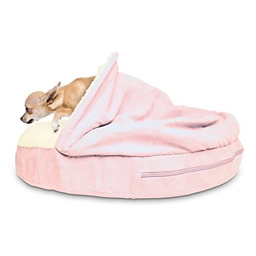 Orthopedic Donut Dog Bed for Small Dogs, Washable Cover, 26-Inch Blue - Image 8