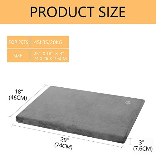 Reversible Dog Crate Bed - Cool & Warm, Waterproof, Washable, Grey - Image 2