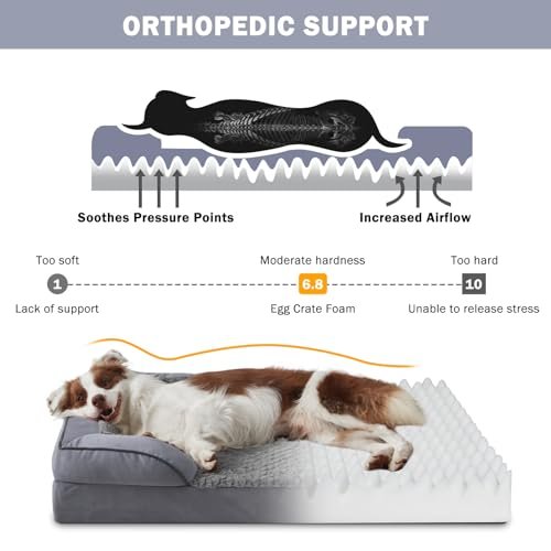 INVENHO Orthopedic XL Dog Bed - Washable Foam Sofa with Waterproof Cover - Image 2