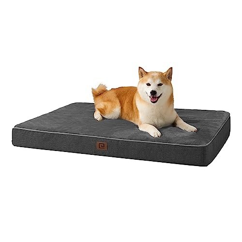 EHEYCIGA Orthopedic Memory Foam Dog Bed, Waterproof & Washable, Grey - Image 4