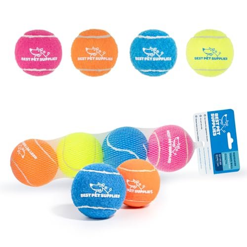 Durable Squeaky Tennis Balls for Dogs - 4-Pack Interactive Fetch Toys - Image 2