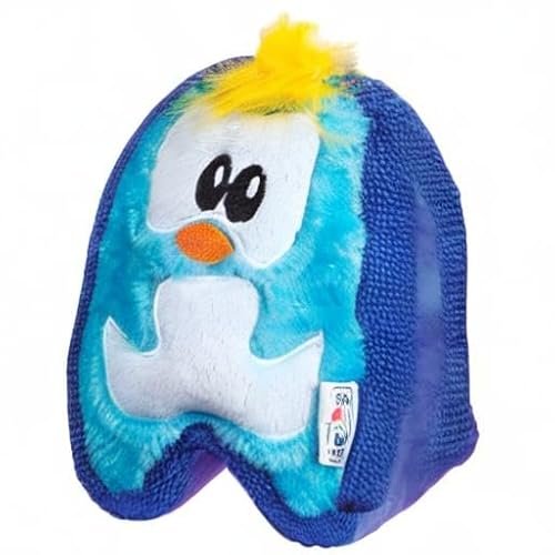Outward Hound Durable Penguin Dog Toy, Tough Plush, Squeaky, XS Blue - Image 7