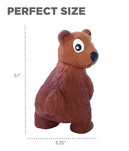 Outward Hound Tootiez Bear Grunting Rubber Dog Toy, Small & Durable - Image 5