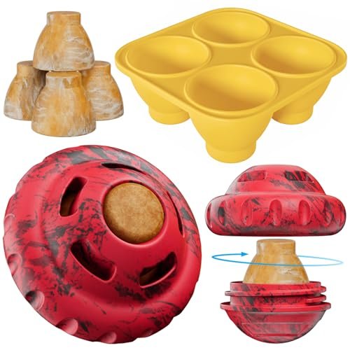 luckdoor Dog Toys to Keep Them Busy,Frozen Treat Dog Enrichment Toys,Slow Food Training to Relieve Boredom and Stimulating,Dog Puzzle Treat Food Dispensing Ball Toy for Small Medium Large Dogs