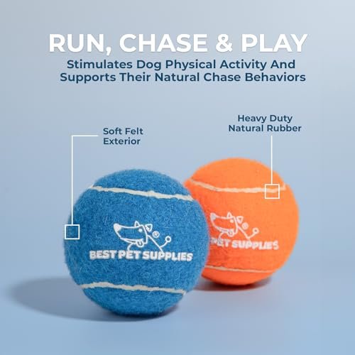 Durable Squeaky Tennis Balls for Dogs - 4-Pack Interactive Fetch Toys - Image 4
