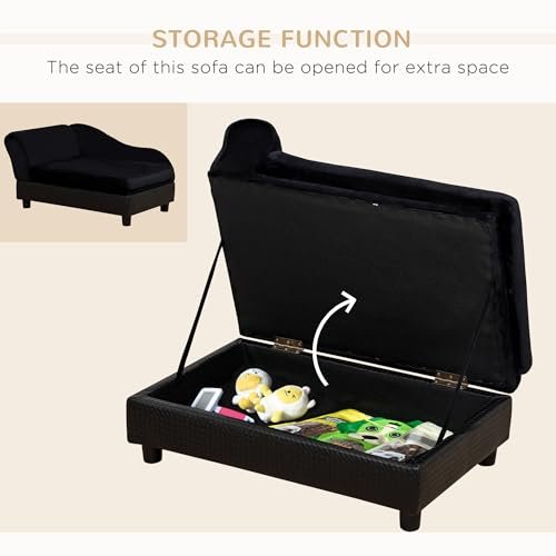 Luxury Dog Couch with Hidden Storage – Soft Foam Pet Sofa for Small Dogs - Image 4