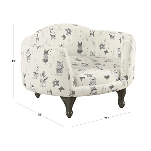 Luxury Upholstered Pet Bed – Stain-Resistant, Curved Design, Medium Size - Image 5