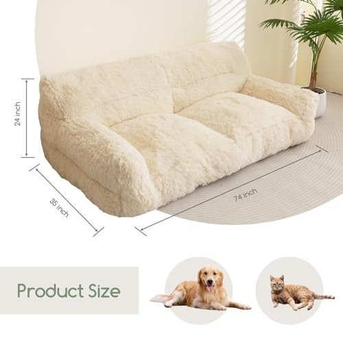 HIGOGOGO Giant Human Dog Bed – XXXL Comfy Faux Fur Floor Sofa - Image 2