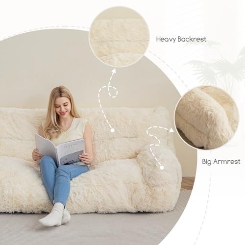 HIGOGOGO Giant Human Dog Bed – XXXL Comfy Faux Fur Floor Sofa - Image 4