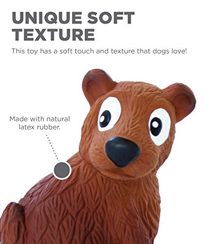Outward Hound Tootiez Bear Grunting Rubber Dog Toy, Small & Durable - Image 4