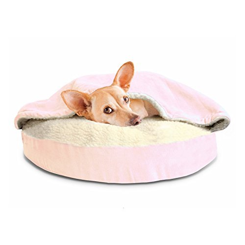 Orthopedic Donut Dog Bed for Small Dogs, Washable Cover, 26-Inch Blue - Image 7