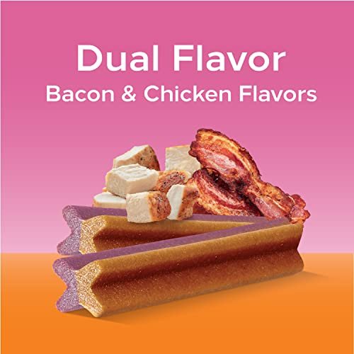 PEDIGREE DENTASTIX Dual Flavor Dog Treats Bacon Chicken 24 Count - Image 7