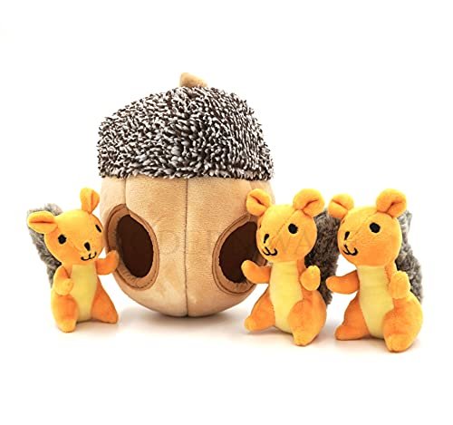 Interactive Squirrel Puzzle Toy for Dogs - Plush, Squeaky & Fun - Image 6