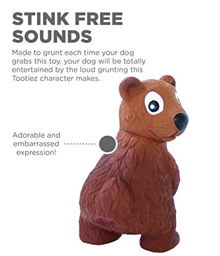 Outward Hound Tootiez Bear Grunting Rubber Dog Toy, Small & Durable - Image 3