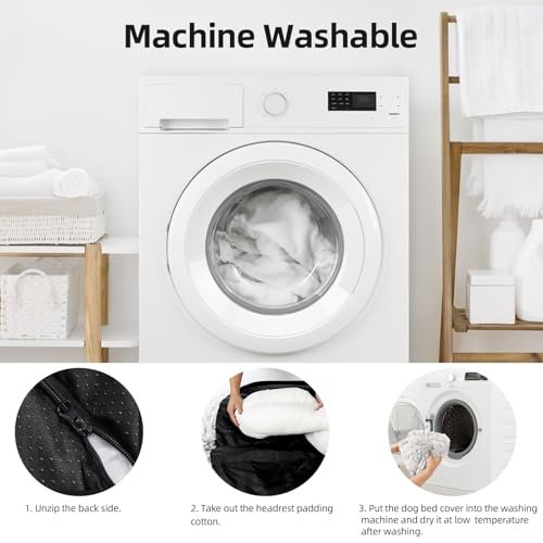 Calming Plush Dog Bed - Washable Furniture Protector for Pets - Image 4