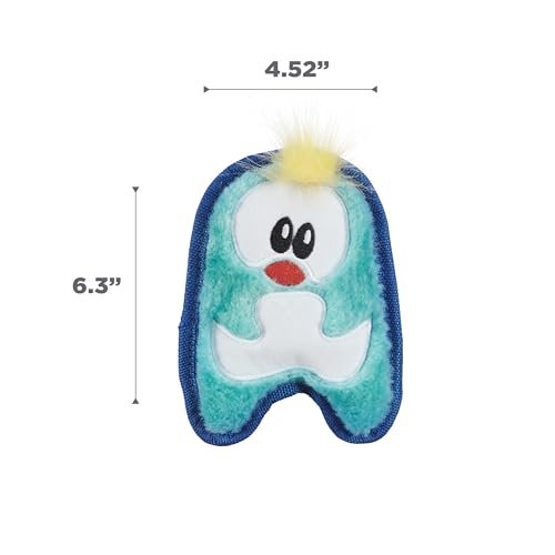Outward Hound Durable Penguin Dog Toy, Tough Plush, Squeaky, XS Blue - Image 6