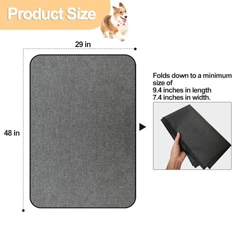 Waterproof Dog Crate Mat Liner 29"x48" Washable Non-Slip Pee Pad - Image 3