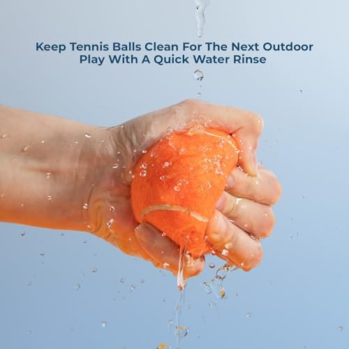 Durable Squeaky Tennis Balls for Dogs - 4-Pack Interactive Fetch Toys - Image 5