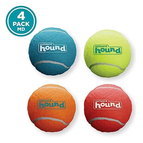 Outward Hound Medium Squeaker Ballz Dog Toys 4-Pack – Bouncy & Durable - Image 6