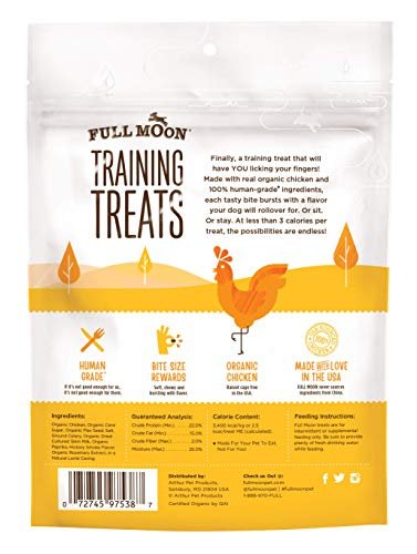 Full Moon Organic Chicken Dog Training Treats, Human-Grade, 6 oz - Image 2