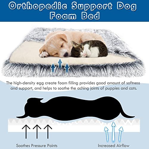 Orthopedic Dog Bed with Hooded Cover – Calming Memory Foam Crate Mat - Image 5