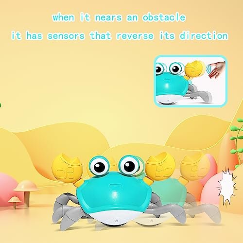 Interactive Crawling Crab Dog Toy with Lights, Music & Obstacle Avoidance - Image 3