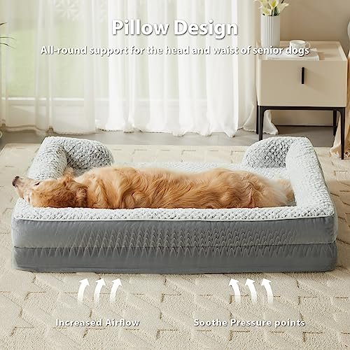 Orthopedic Large Dog Bed: Cooling Memory Foam, Waterproof, Non-Slip Comfort - Image 3