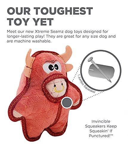 Outward Hound Xtreme Seamz Tough Plush Dog Toy with Squeaker - Image 3