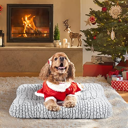 Cozy Small Dog Crate Pad: Soft Fluffy Kennel Cushion with Anti-Slip Base - Image 4