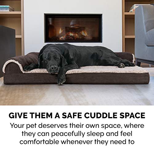 Furhaven Orthopedic Jumbo Dog Bed, Washable Bolster, Plush Suede, XL - Image 10