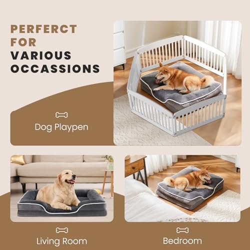 Orthopedic Memory Foam Dog Bed for Medium Pets, Washable & Waterproof - Image 5