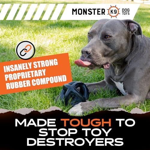 Monster K9 Indestructible Dog Ring - Tough Chew Toy for Large Breeds - Image 3