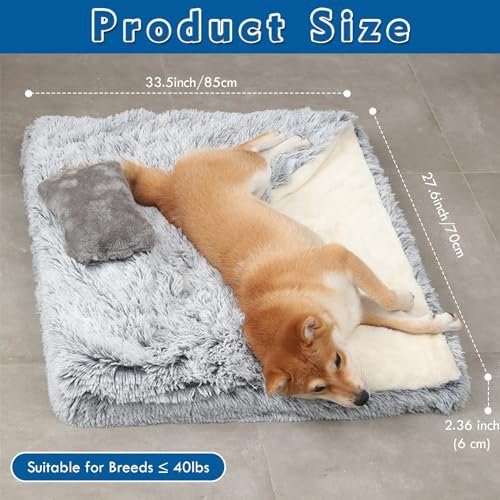 Orthopedic Dog Bed with Hooded Cover – Calming Memory Foam Crate Mat - Image 6