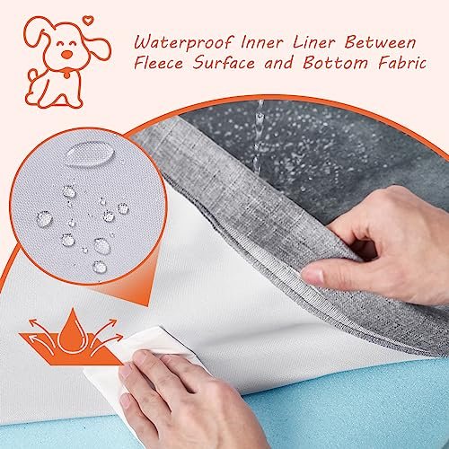 EHEYCIGA Orthopedic Memory Foam Dog Bed, Waterproof & Washable, Grey - Image 5